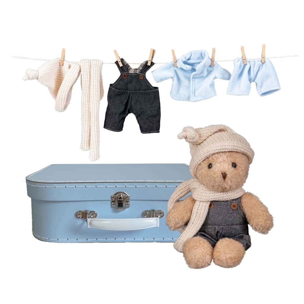 Morris, nounours à habiller avec sa valise de vêtements de poupée, Egmont Toys
