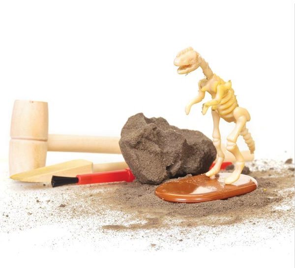 Kit de fouille dinosaure, jouet à creuser et apparait le dinosaure