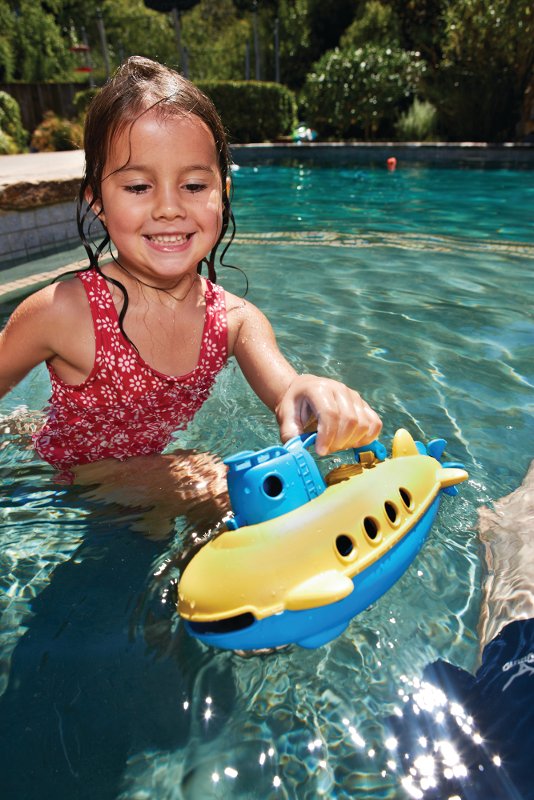 Jouet de bain sous marin en plastique 100% recyclé écologique de marque Green toys