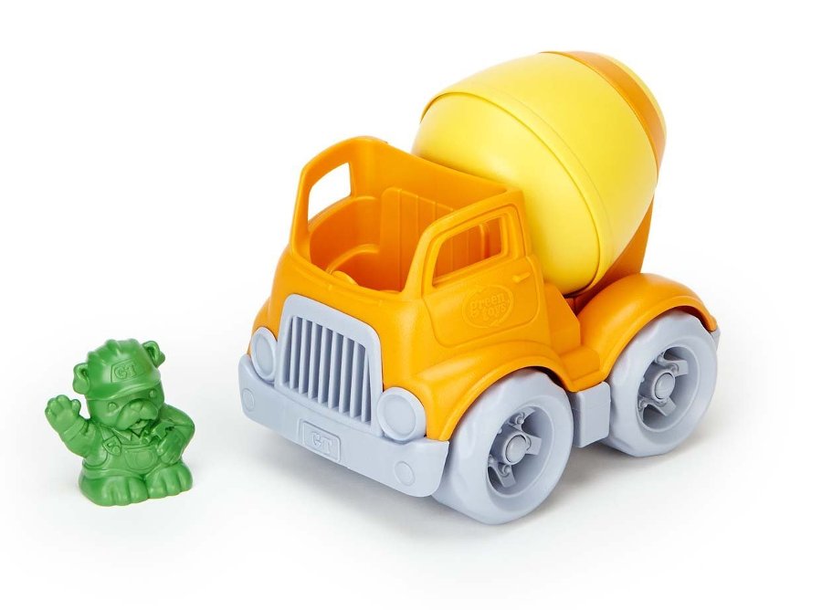 Camion toupie ou bétonnière solide et écologique. Jouet premier âge ou bébé Green Toys 100% recyclé.