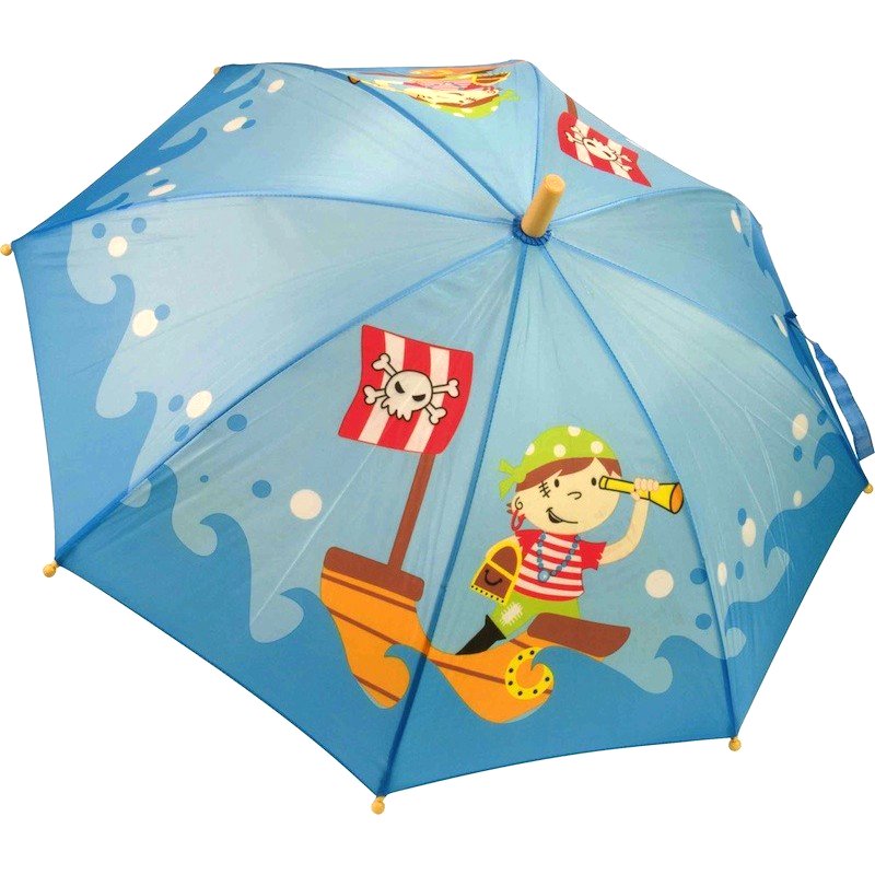 Parapluie pirate poignée bois pour enfant
