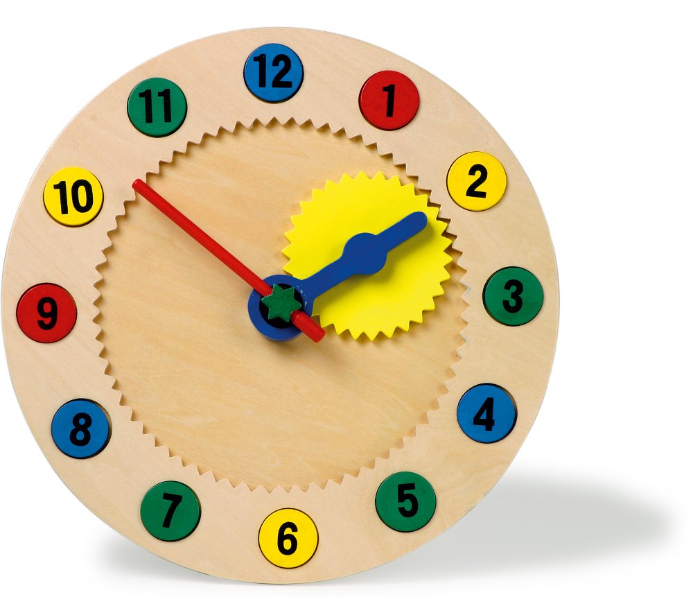 Horloge jouet en bois pour apprendre à lire l'heure, jeu d'apprentissage