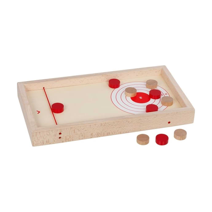 Le Curling un jeu de palet en bois massif avec tir à la cible
