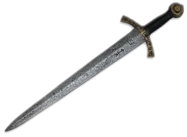 Épée médiévale légère en plastique imitation métal