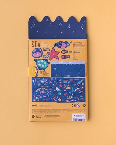 150 stickers repositionnables océan Londji 