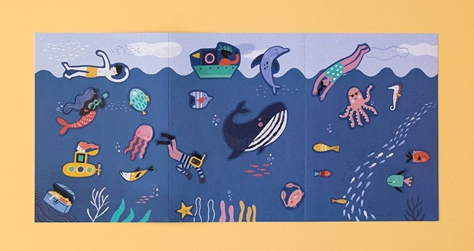 150 stickers repositionnables sea Londji 
