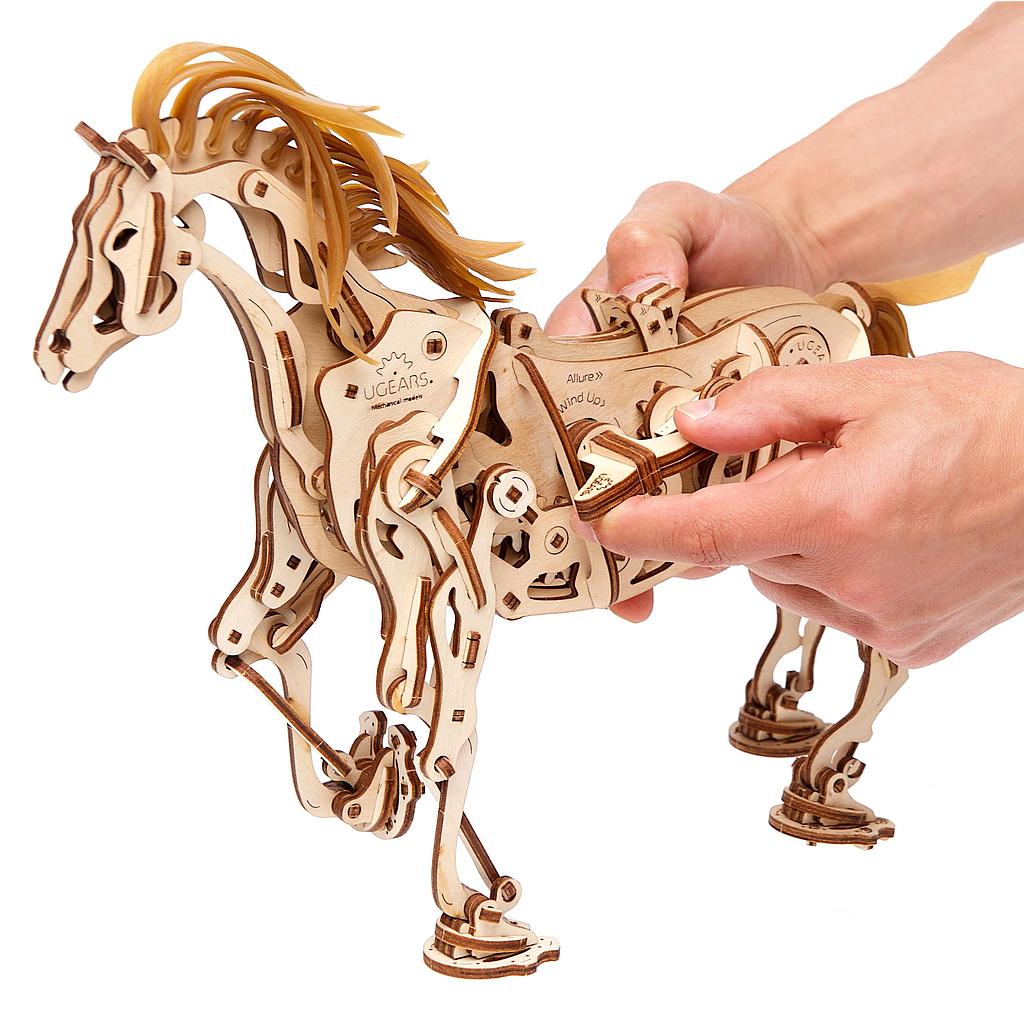 Cheval mécanique, puzzle 3D en bois Ugears