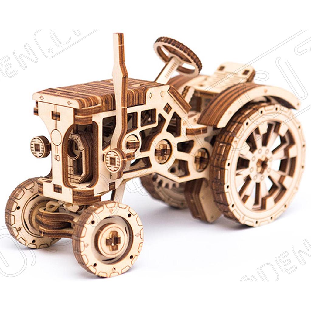 Tracteur mécanique à construire en bois