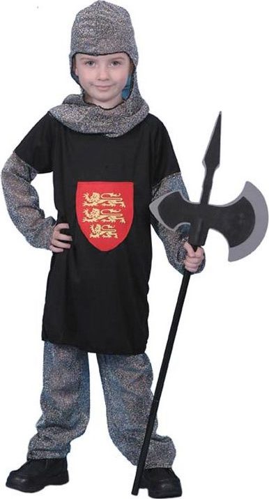 Déguisement de chevalier noir médiéval 6-8 ans