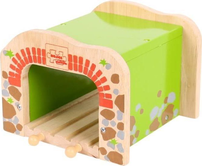 Double tunnel pour circuit de train jouet en bois