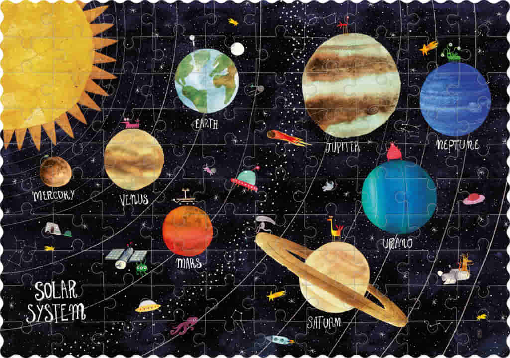 Découvre l'espace et les planètes du système solaire, puzzle Londji