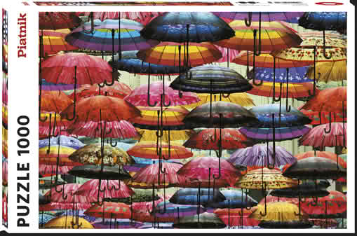 Puzzle 1000 pièces des parapluies colorés