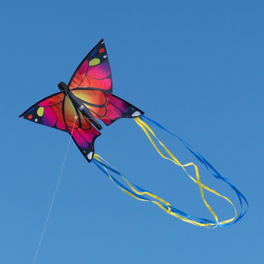 Cerf volant Papillon monofil à tirer pour enfants 3-6 ans (3 couleurs)