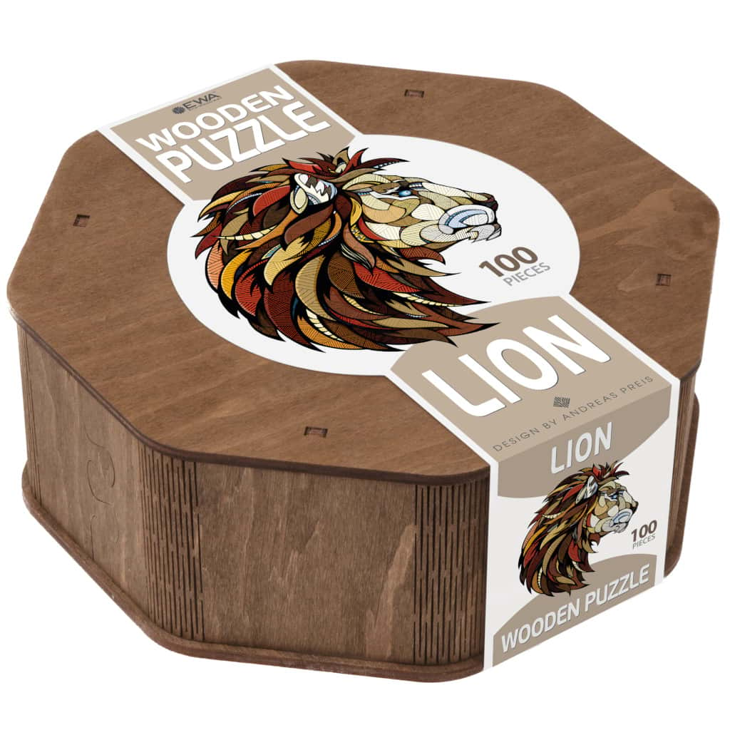 Puzzle en bois tête de lion