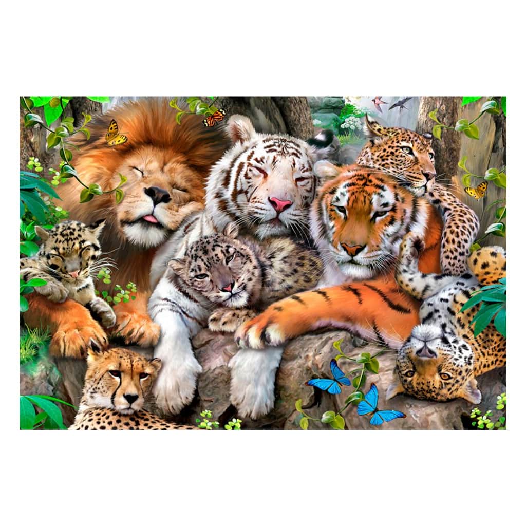 Puzzle en bois tigres et lion
