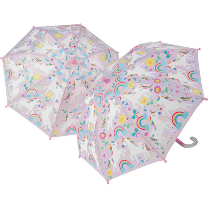 Parapluie enfant ciel magique, la couleur change avec la pluie (2 modèles)
