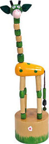 Poussoir girafe articulée en bois (ou wakouwa)