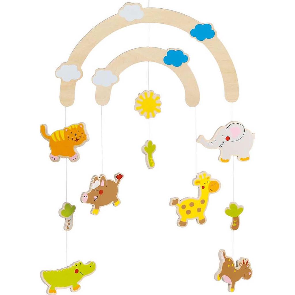 Mobile animaux en bois pour chambre d'enfant, 6 modèles Goki