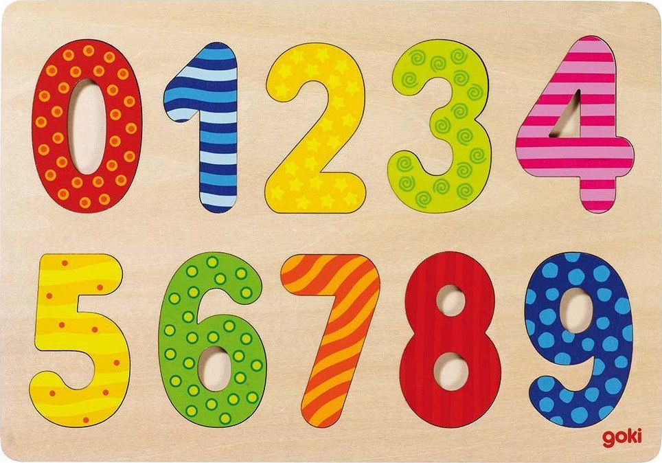 Puzzle à encastrement en bois les chiffres