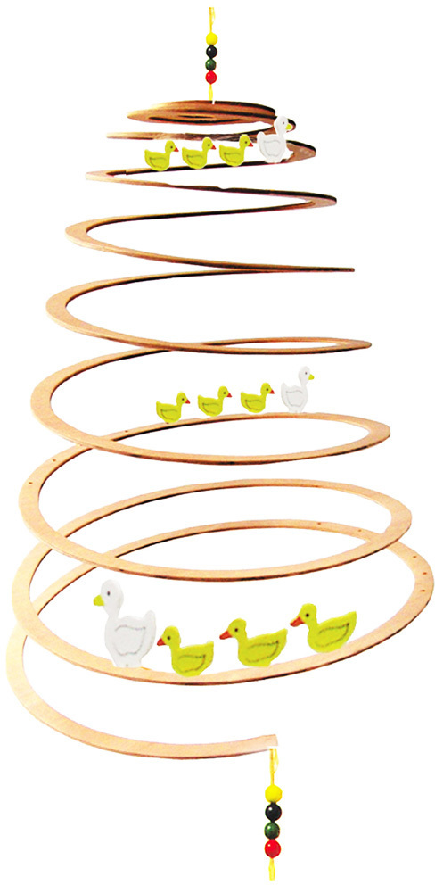 Mobile spirale en bois (3 modèles)