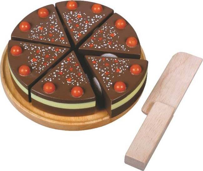 Petit gâteau à découper de dinette en bois massif (2 modèles)