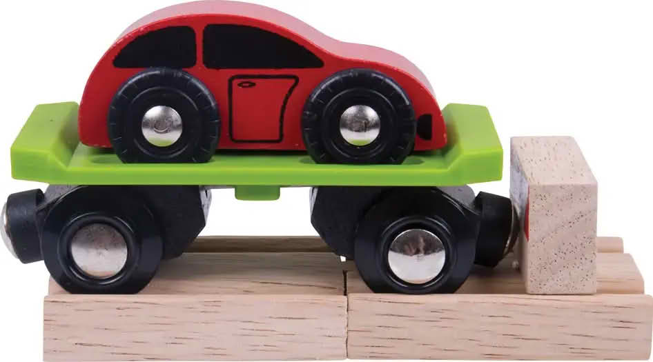 Wagon bois de transport de voiture pour train voiture jouet en bois