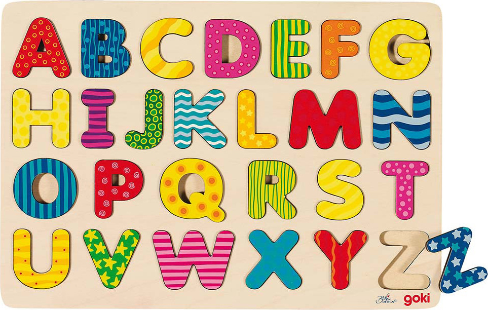 Puzzle à encastrement l'alphabet en bois