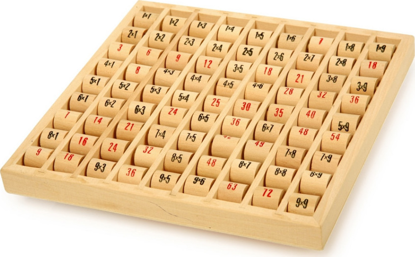 Table de multiplication en bois FSC modèle rond