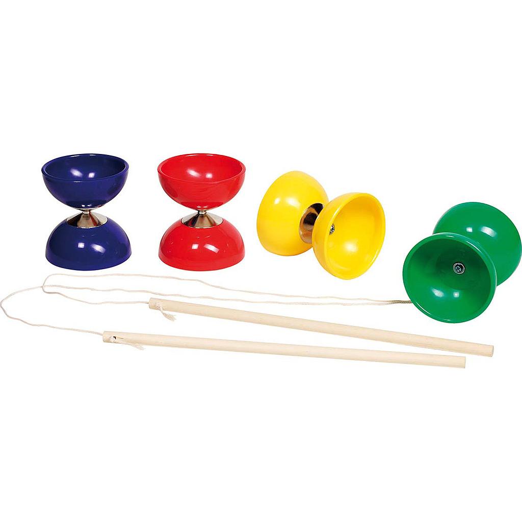 Diabolo de jonglage avec baguette en bois pour enfant
