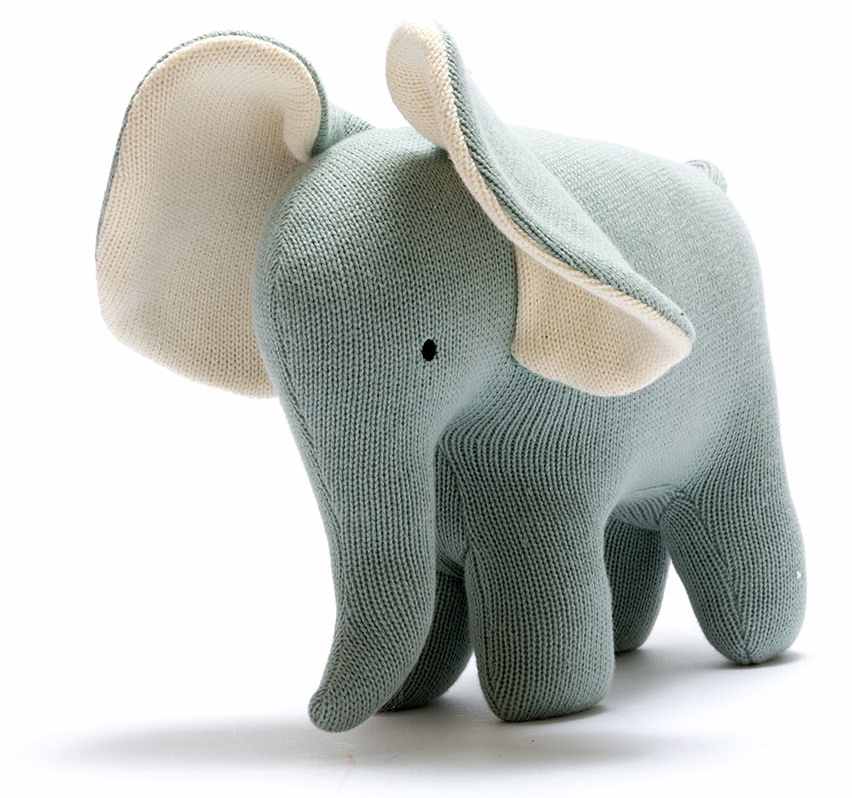 Doudou éléphant en coton bio