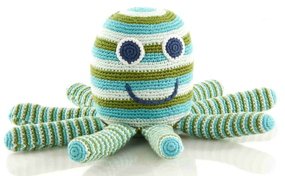 PP7 Doudou pieuvre - Jouet éthique tendance Doudou au crochet Made