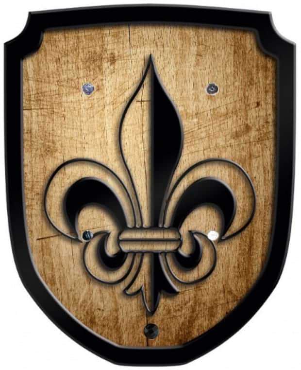 Bouclier de chevalier médiéval en bois (4 modèles)
