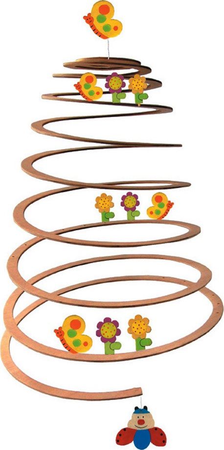 Mobile spirale en bois (3 modèles)