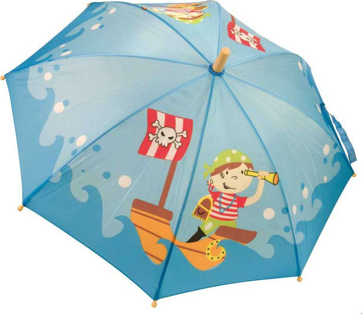 Parapluie enfant pirate pour jouer sous la pluie (béret coloré)