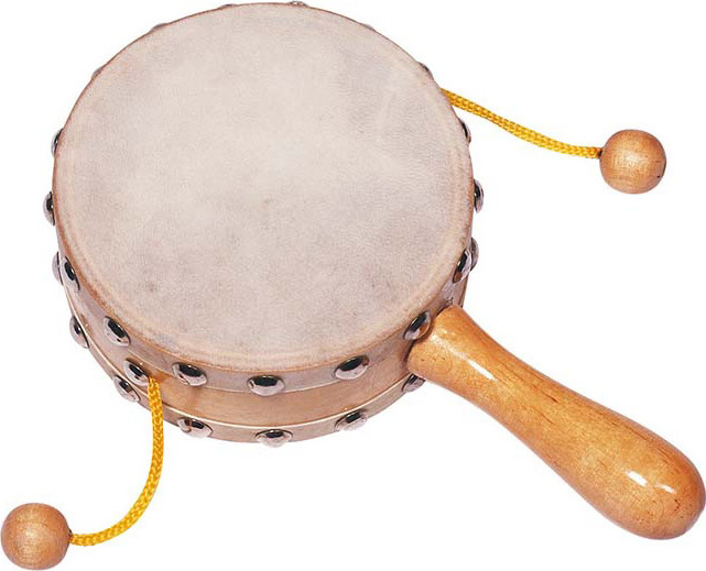 HEALLILY Musique Tambourin Simple Rangée Tambourin Jouet Musical Instrument Éducatif Jouet Métal Jingle pour Enfants Jeu Fête Ktv Couleur Bois 